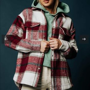 Clad and cloth harvest moon plaid jacket size small
